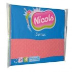 NICOLS Domus, gumijotās lupatiņas 3 gab.