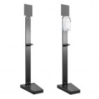 GRITE "GRITE NEW" brīvi stāvošs stends automātiskā roku dezinfekcijas līdzekļa dozatoram - metāla, MELNS