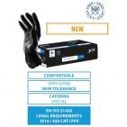 MP HYGIENE Vinila cimdi (S izmērs [9]) MP Hygiene, MELNI bez pūdera 100 gab./paciņā