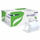 LUCART ECO 300 papīra dvieļi ruļļos , 1 kārta,blats, perforētie (P6)